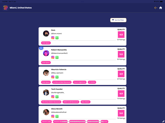 Rate My Promoters iPad screenshot 4 - Social Networking app