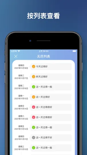 Скриншот Vedana - 记录每一天的生活感受和心情状态 на iPhone 3