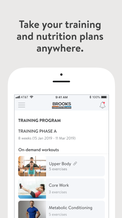 Brooks Corporate Wellness Screenshot