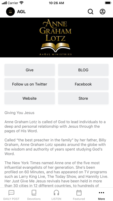 Anne Graham Lotz Screenshot