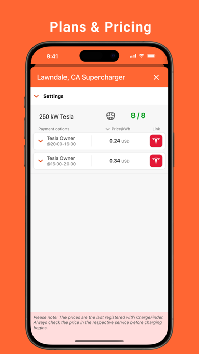 ChargeFinder: Public Charging Screenshot