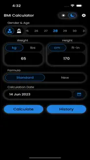mobile bmi calculator iphone screenshot 2
