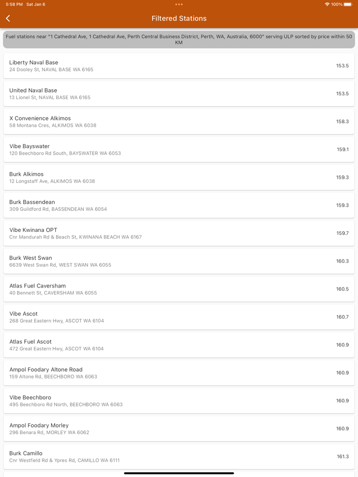 Fuel Price Tracker - Perth WA