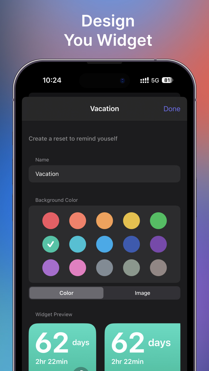 Reset - Track with Widgets
