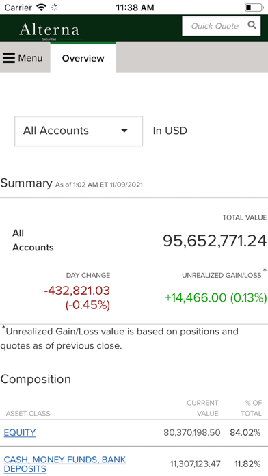Alterna Securities Screenshot