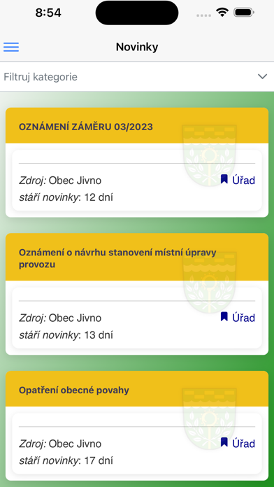 Screenshot #1 pour Zprávy z webu