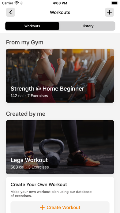 Elan Fitness Workout Screenshot