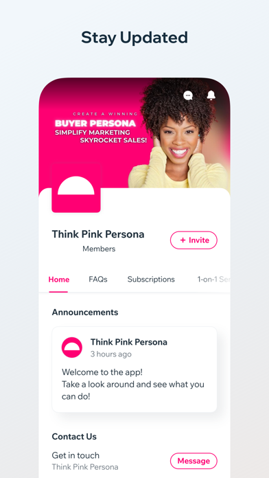 Think Pink Persona Screenshot