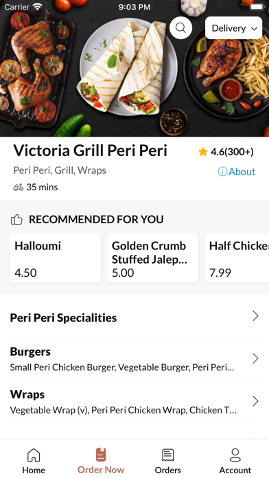Victoria Grill Peri Peri. Screenshot