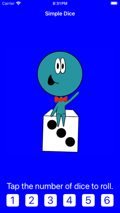 Screenshot #1 pour Simple Dice: Roll 1-6 Dice!