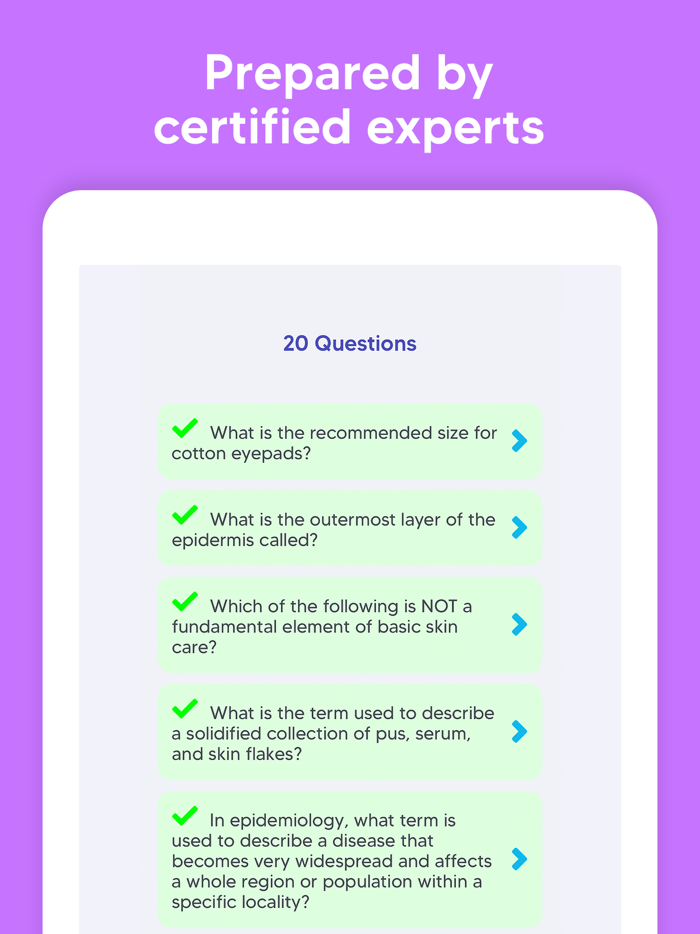 Esthetician Exam Prep Test