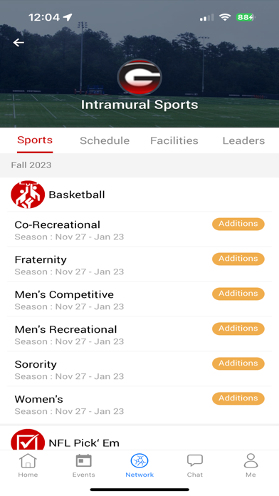 UGA Rec Sports Screenshot