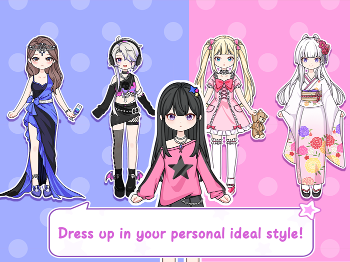 Kawaii Paper Doll Dressup Game