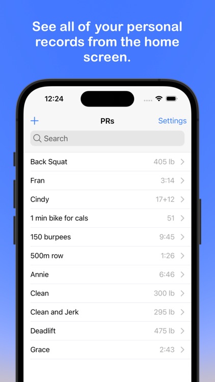 Personal Records - PRs