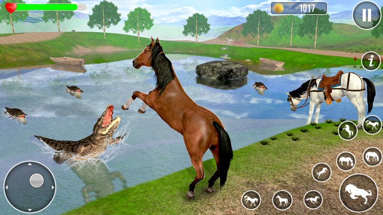 Virtual Wild Horse Family Game