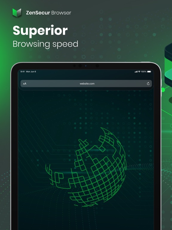 ZenSecur Browser iPad screenshot 1 - Utilities app