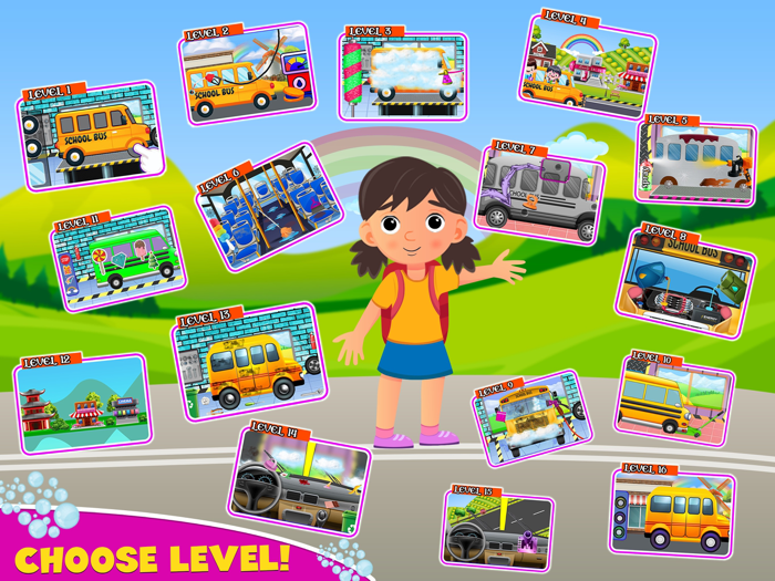 School Bus Auto Workshop Game