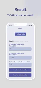 Critical Value Calculator screenshot #4 for iPhone
