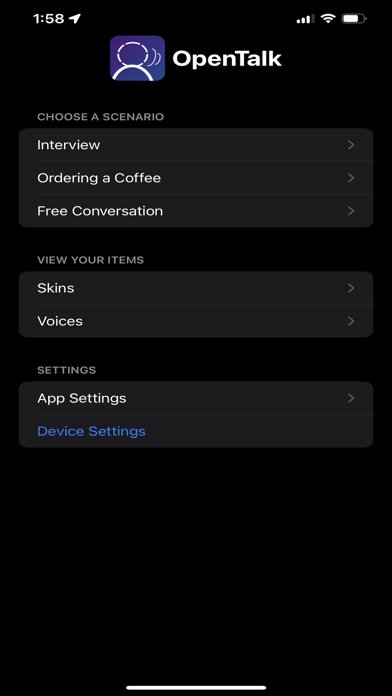 OpenTalk - Speak with Ease Screenshot