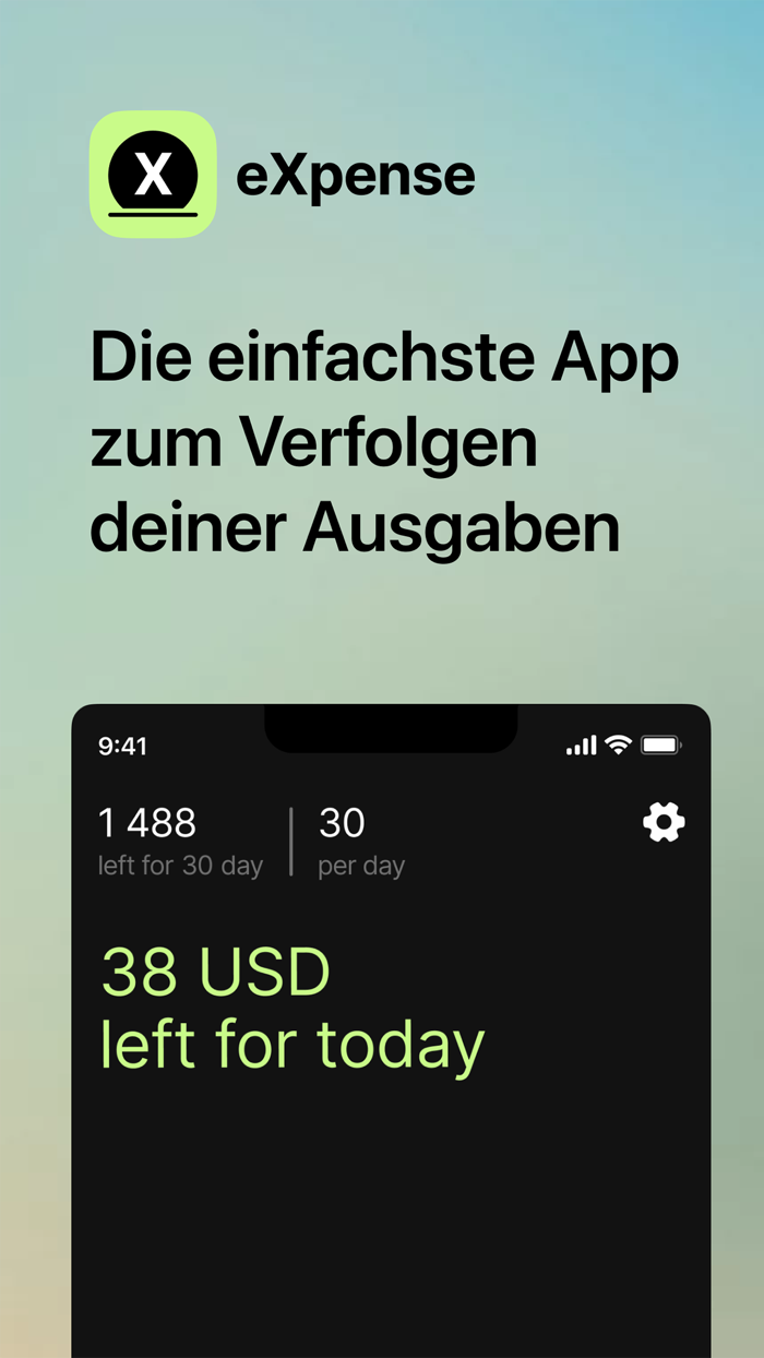 eXpense - Geldverfolgung