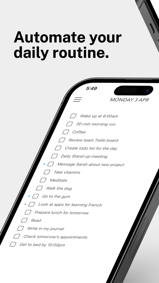 #1. DailyList: Daily ToDo List (iOS) 由: Ben Reynolds