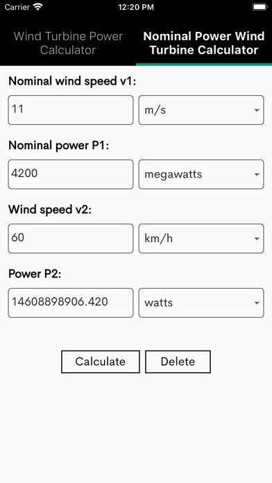 Screenshot #2 pour Wind Turbine Power Calculator