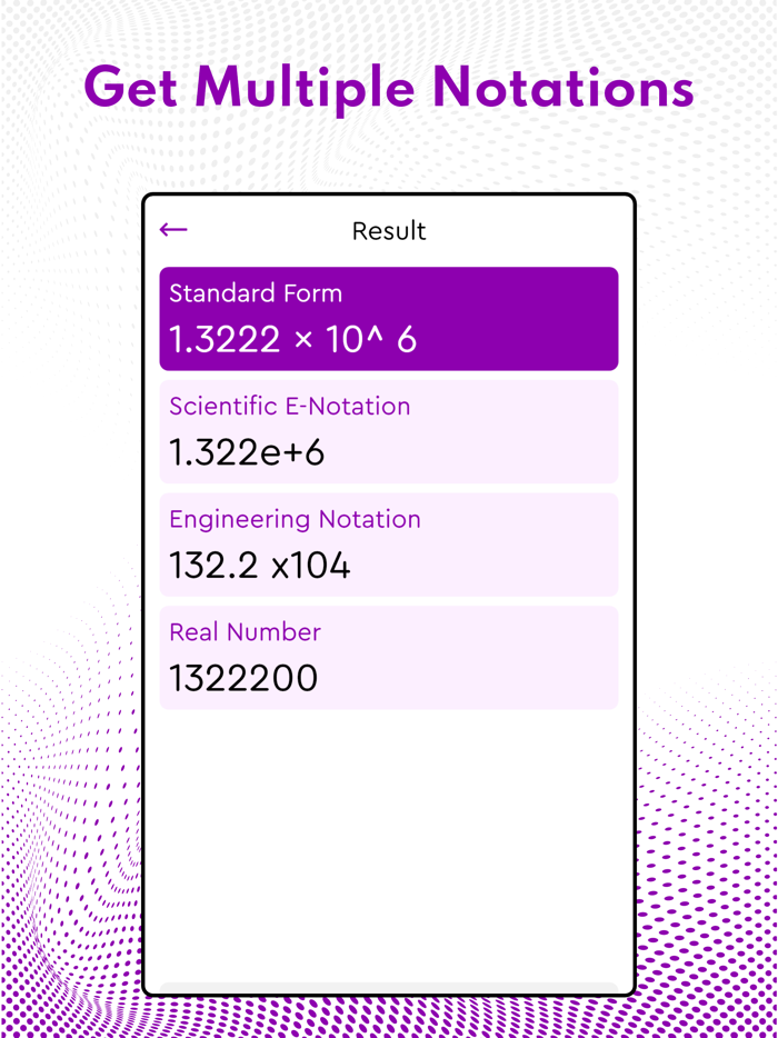 Standard Form Calculator