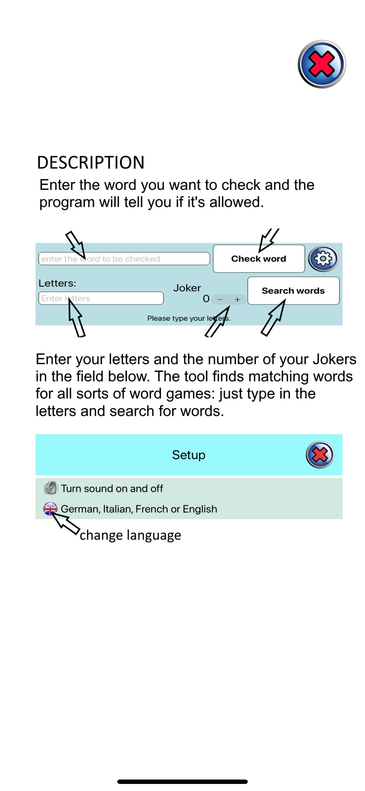 Find and check words