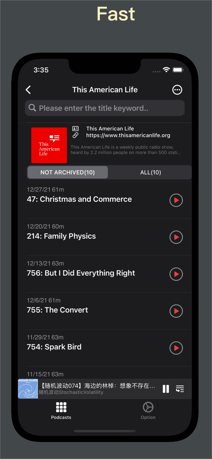 Castflow - Fast podcast app