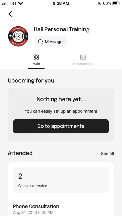 Hall Personal Training iPhone screenshot 3 - Health & Fitness app
