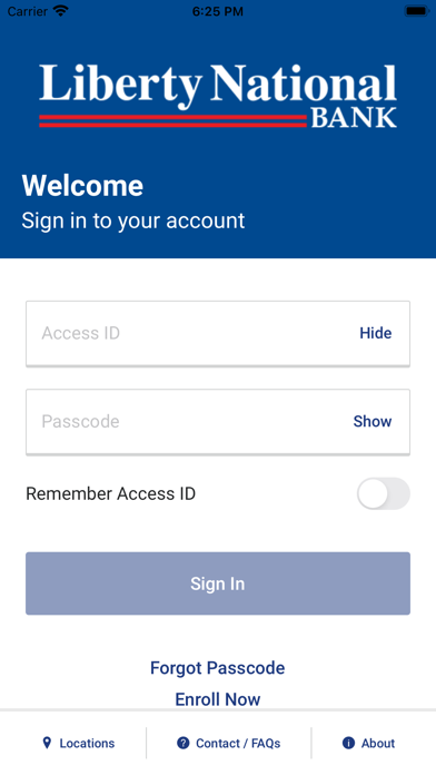 Liberty National Bank Screenshot
