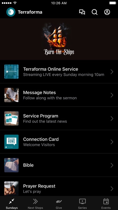 Terraforma Church App Screenshot