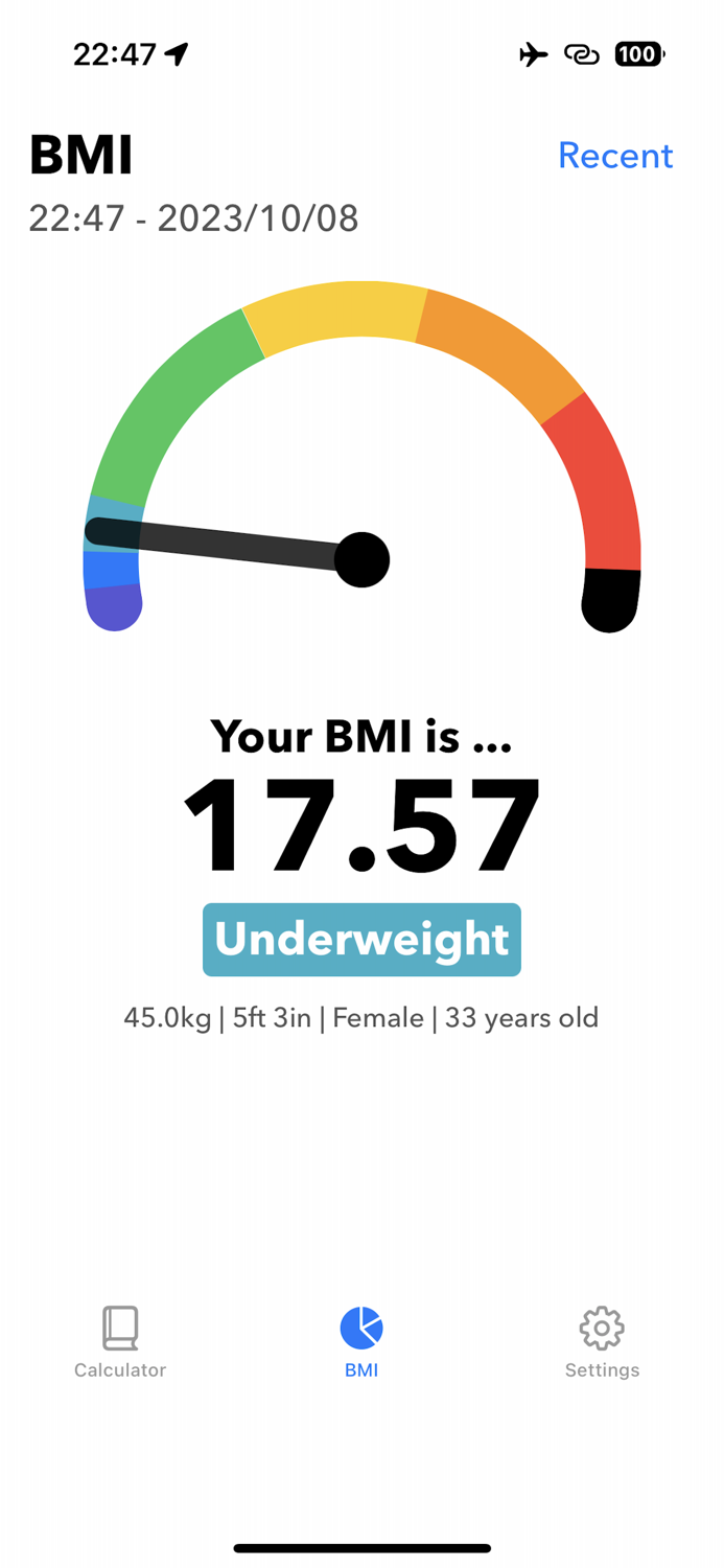 BMI Calculator and Tracker App