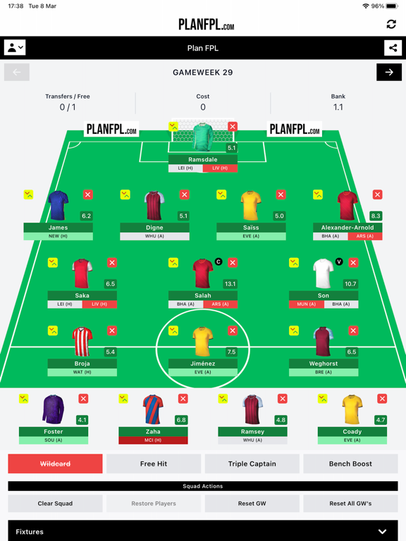Plan FPL iPad screenshot 1 - Sports app