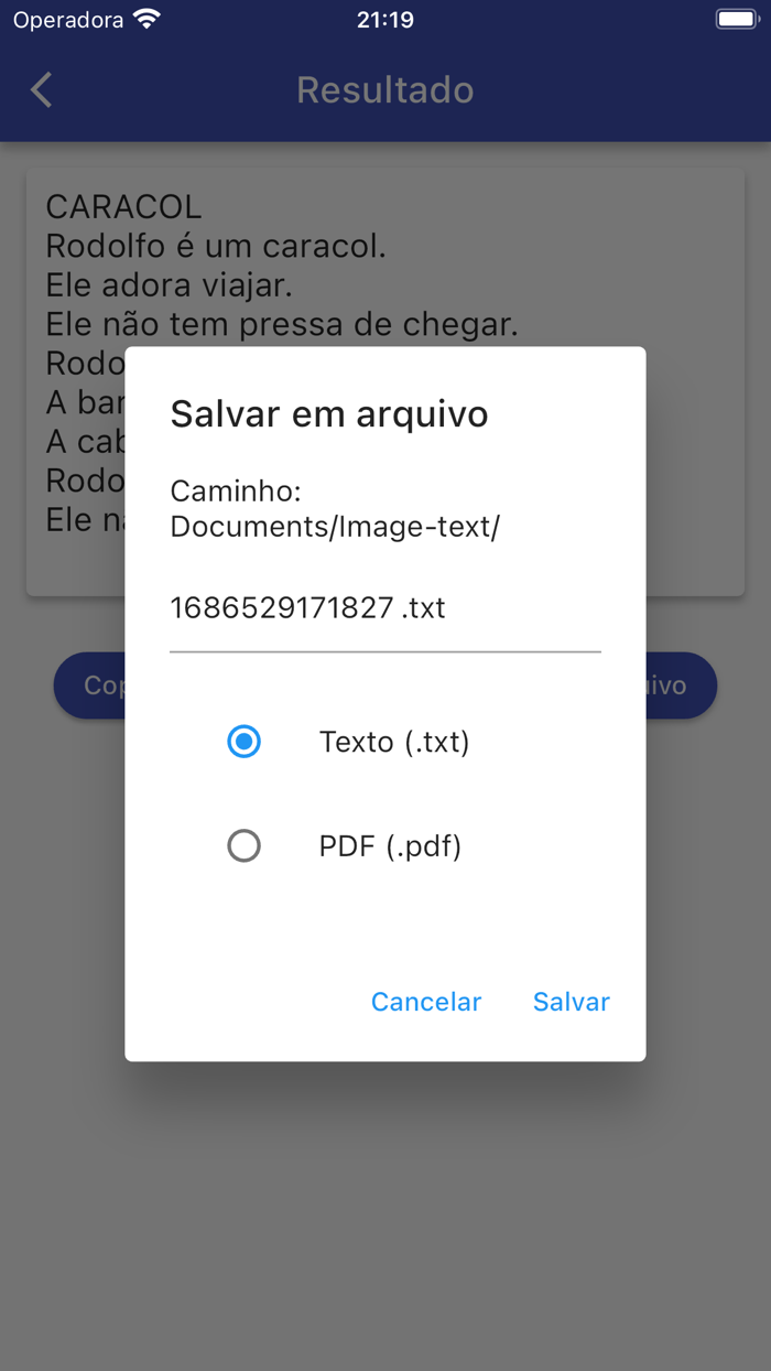 Scanner de Texto - OCR