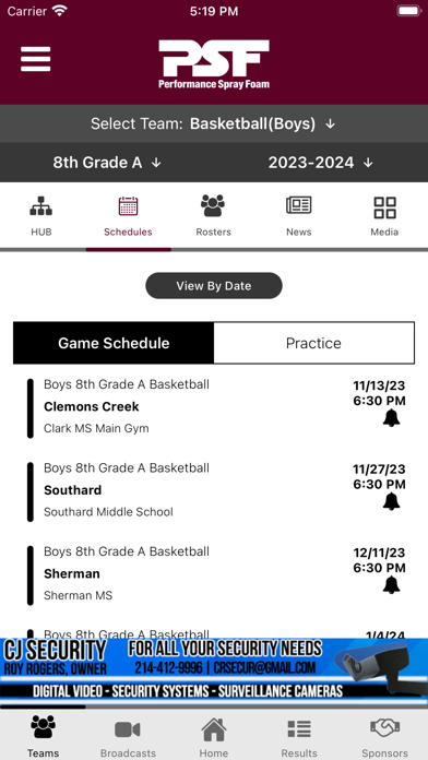 Princeton ISD Athletics Screenshot