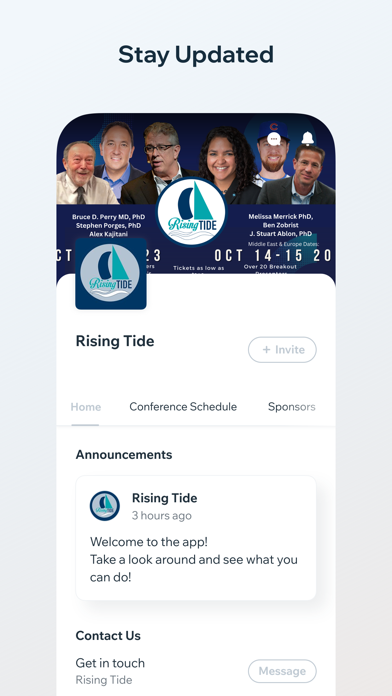 Rising Tide Conference Screenshot