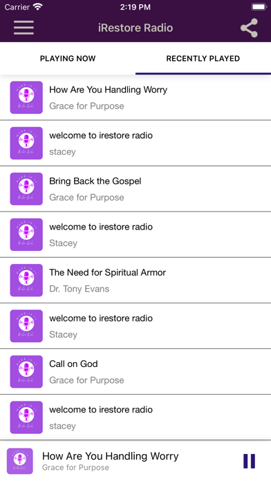 iRestore Radio Screenshot