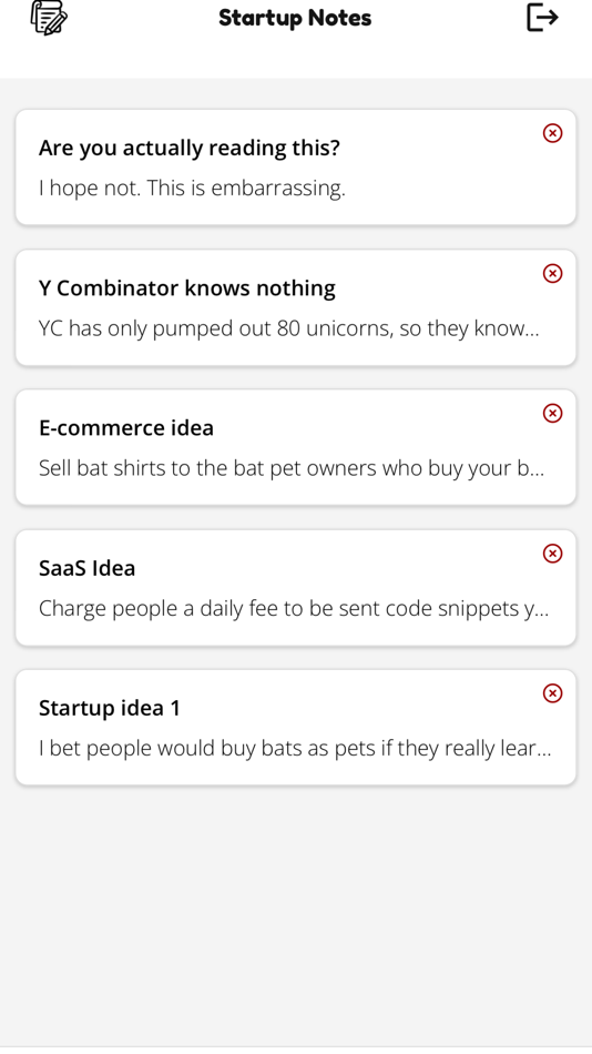 #1. Startup Notes (iOS) 由: Native Notify, INC