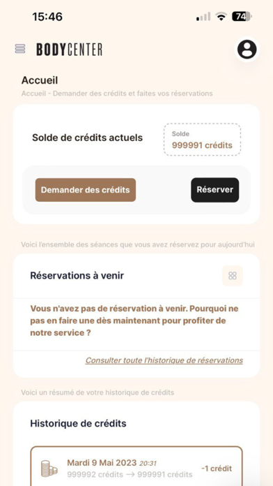 BODYCENTER Screenshot