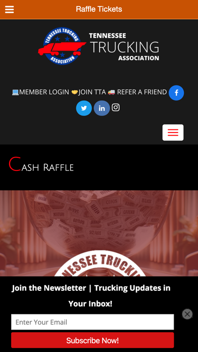 Tennessee Trucking Association Screenshot