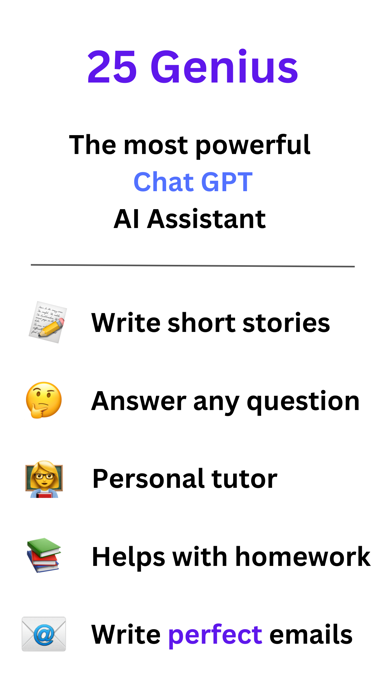 Screenshot #1 pour 25Genius - AI Chat Assistant
