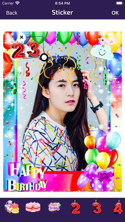 Birthday Photo Frames - Editor screenshot-4