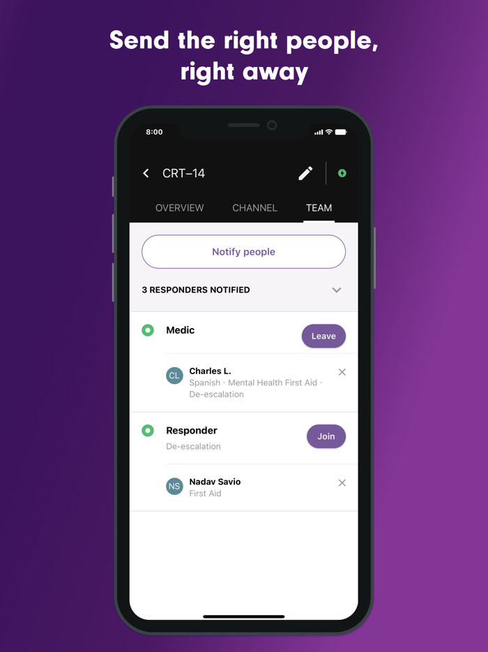 Patch mobile crisis response