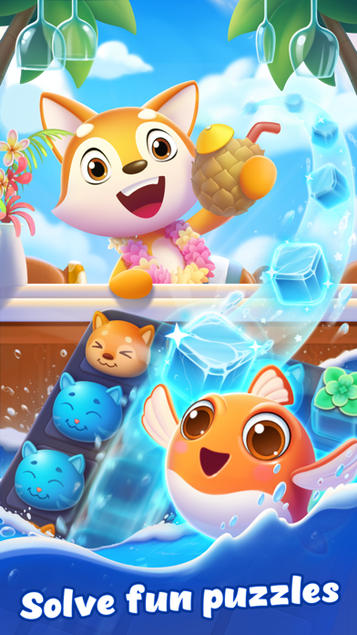 Summer Friends match 3 puzzles Screenshot