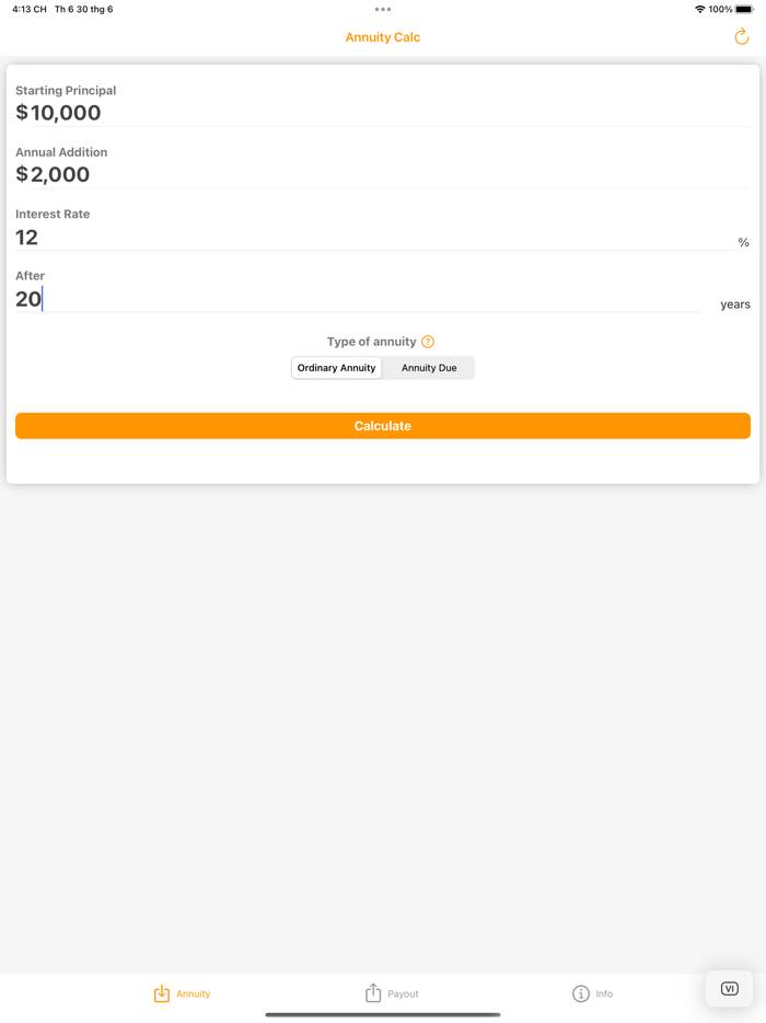 Annuity Calculator - Calc