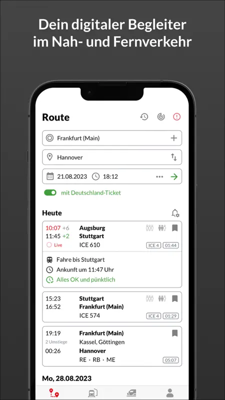 Bahn: Fahrplan & Live Tracking screenshot 1 of 8