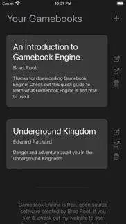 gamebook engine iphone screenshot 2