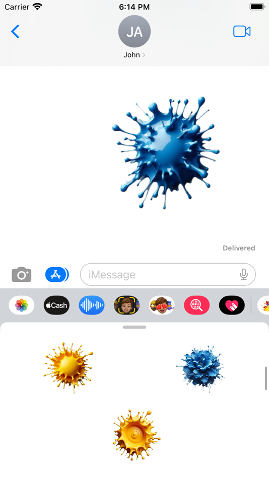 #4. Paint Splat Stickers (iOS) Podle: Paul Scott