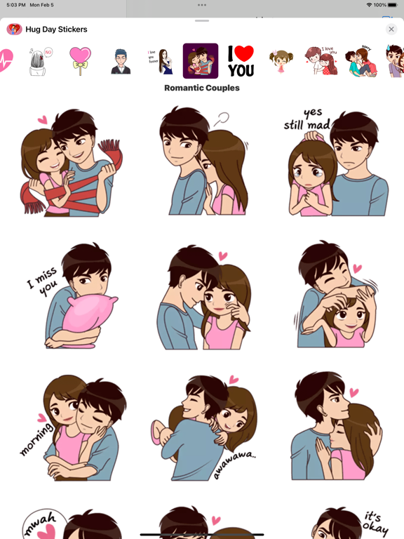 Screenshot #6 pour Animated Hug Day Stickers